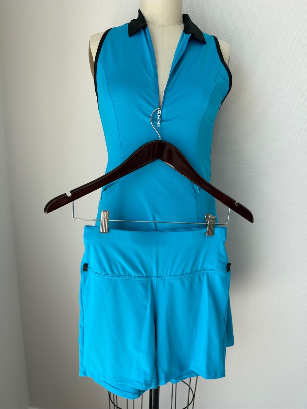 Callaway Turquoise Sleeveless Zip Tennis 🎾,Golf Polo Dress Black Trim size S-P - Picture 7 of 16